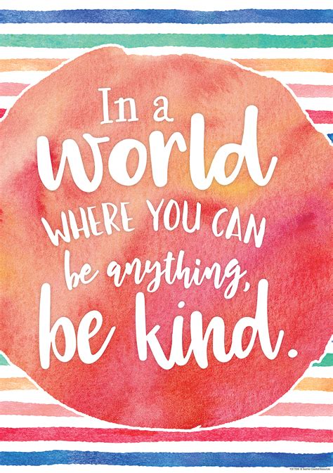 In a World Where You Can Be Anything, Be Kind Positive Poster - TCR7558 ...