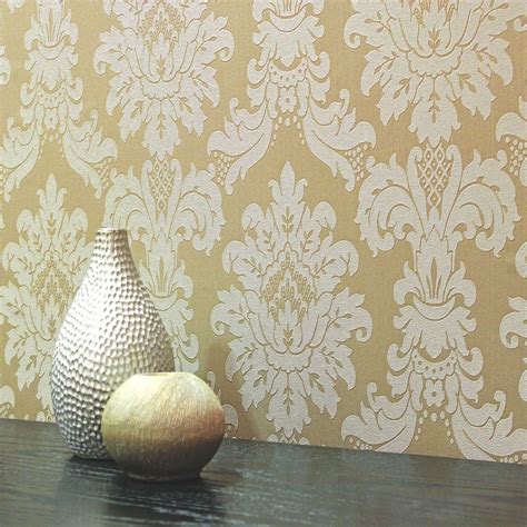 Cream And Gold Damask Wallpaper Silver And Gold Wallpaper Goawall