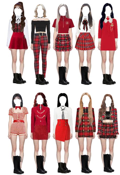 Twice I Cant Stop Me Outfit Inspiration Red ️ Outfit Ideas Scene Outfits Kpop Fashion