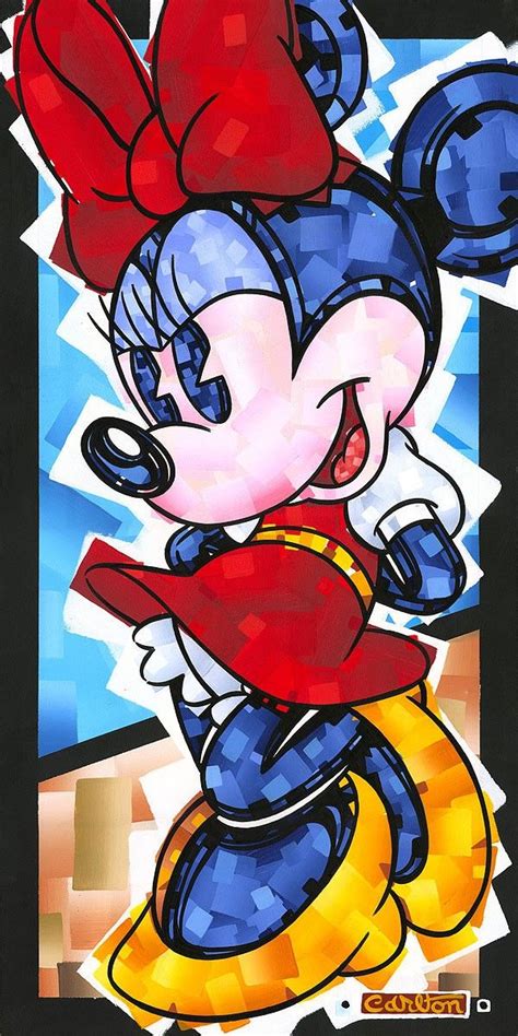 Minnie Mouse Happy Pose By Trevor Carlton Papeis De Parede Mickey