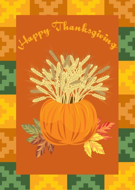 Fall Harvest Thanksgiving Card Ad Sponsored Harvest Fall Card