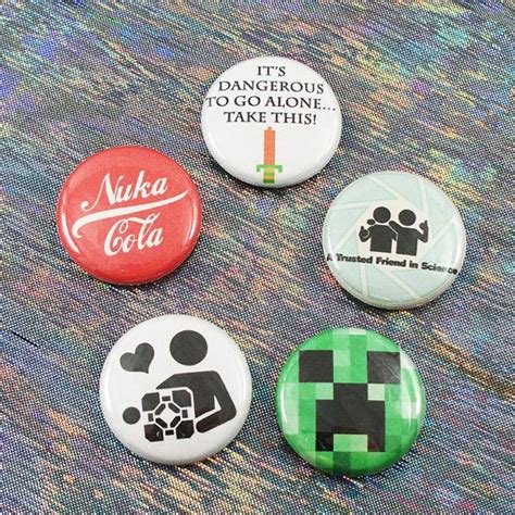 The Gamer Collection Five 1 Pinback Buttons By Thegeekkeepers 625