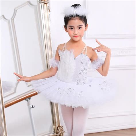 Ballet Dance Dress White Tutu Skirt For Kids Toddlers Girls Ballerina