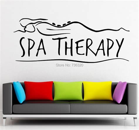 fashiion massage shop vinyl wall decal spa beauty salon wall sticker massage relax shop window