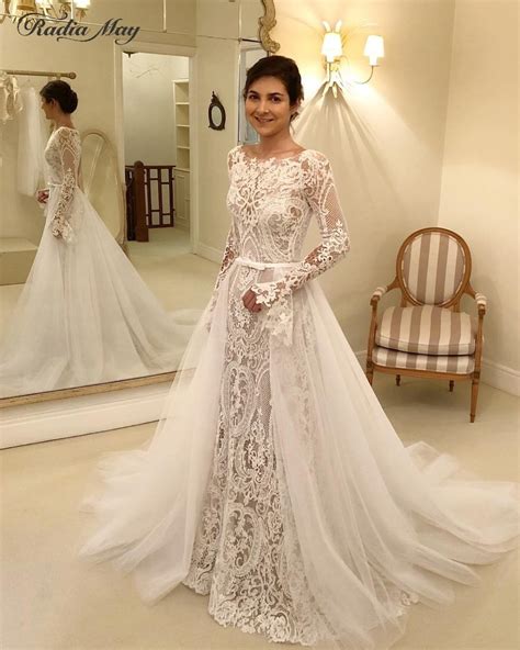 Buy Detachable Lace Sleeves For Wedding Dress In Stock
