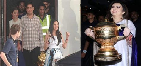 Nita Ambani With Ipl Trophy After Win Mumbai Indians Tricity Chandigarh