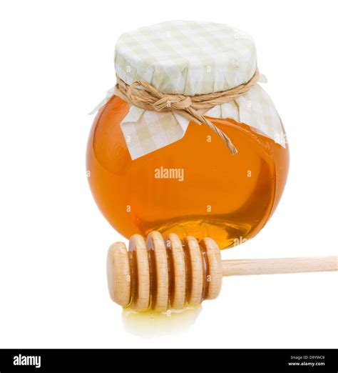 Honey Pot And Stick Stock Photo Alamy