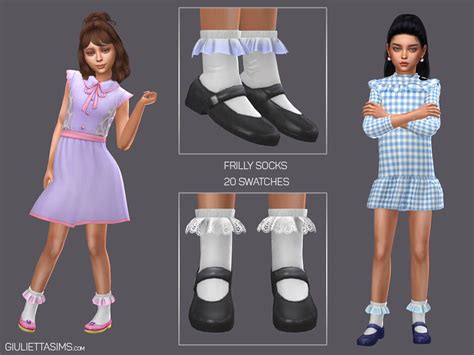The Sims 4 Frilly Socks For Kids At Giulietta The Sims Book
