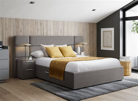 Hart Upholstered Bed Frame With Bedside Tables Dreams