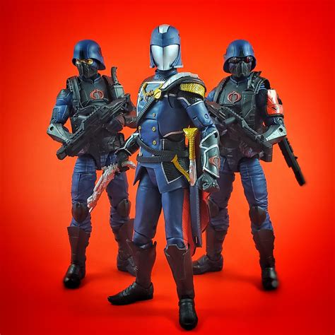 Cobra Commander With His Cobra Trooper Guards Gi Joe Classified