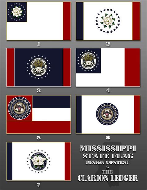 My 7 Entries To The Clarion Ledger Mississippi State Flag Design