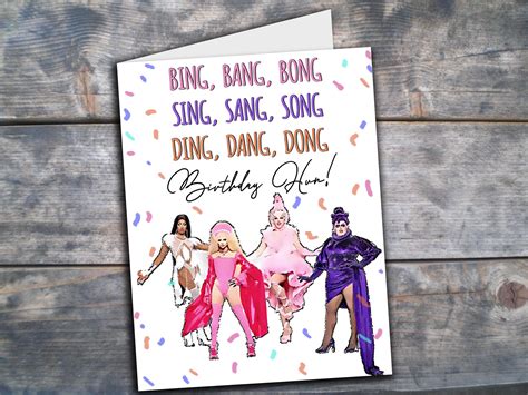 Rupaul Drag Race Uk Birthday Card United Kingdolls Funny Etsy