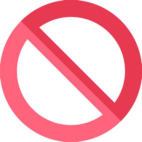 Ban Basic Straight Flat Icon