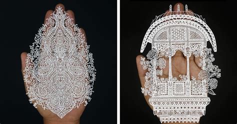 Incricate Paper Cutting Art Pays Homage To Traditional Paisley Designs