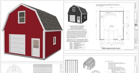4×8 lean to shed plans. G524 20 X 24 X 10 Gambrel Garage Barn Plans Pdf And Dwg ...