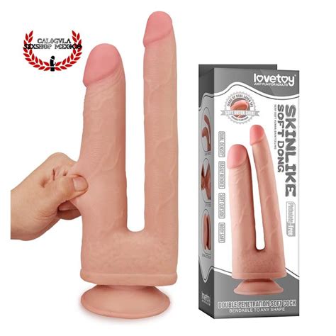 Doble Dildo doble pene para doble penetración anal o vaginal Skinlike