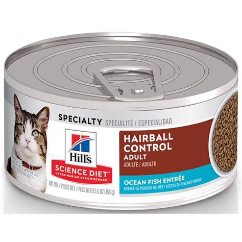 The 6 best cat foods for hairball control. Science Diet 5.5 oz Minced Hairball Control Seafood Entree ...