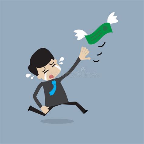 Money Is Flying Away From Businessman Stock Vector Illustration Of