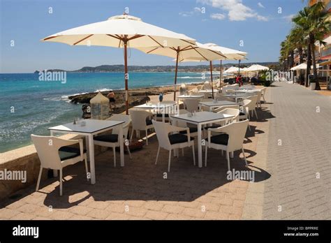 Restaurants On Marina Espanola The Port Javea Spain Stock Photo Alamy
