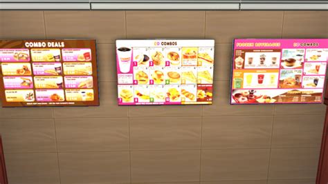 Dunkin Donuts Set This Cc For The Sims 4 Ljp Sims
