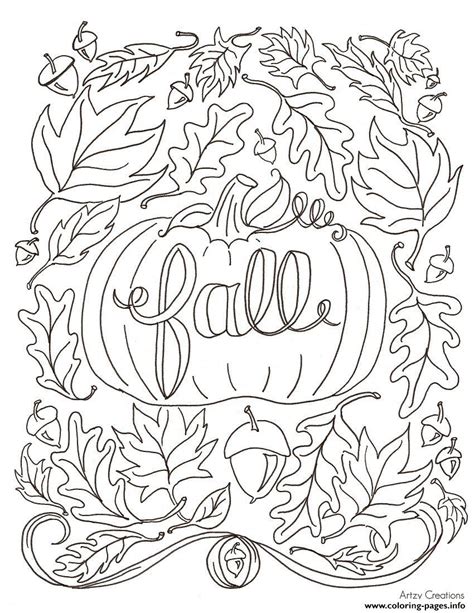 Cute Fall Coloring Pages Printable Printable World Holiday