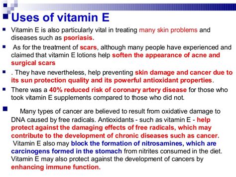 However, many claims about the benefits of applying vitamin e topically lack vitamin e is a nutrient that the body cannot make on its own. VITAMIN E (MEDICINAL CHEMISTRY) BY P.RAVI SANKAR ...