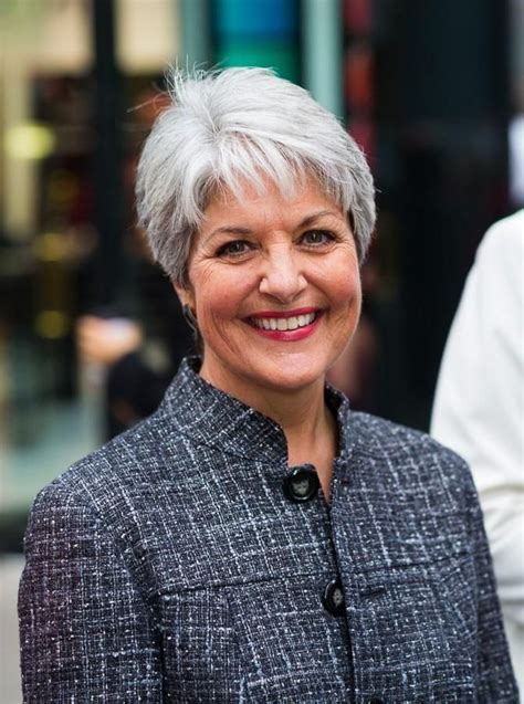 Inspirations Short Hairstyles For Grey Haired Woman