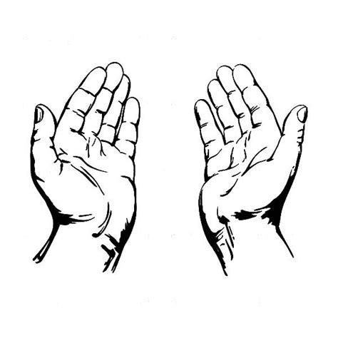 Use three curved lines to form three sides of an open, roughly rectangular 2. Praying Hands With Rosary Drawing | Free download on ...