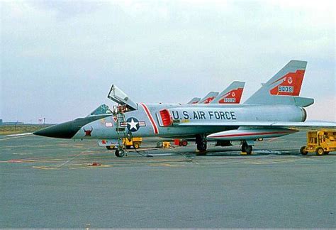 Usaf Convair F 106a Delta Darts Of 87th Fis Sit Ready On The Fighter