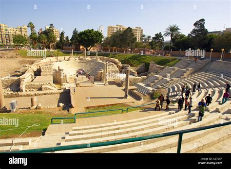 The Roman Amphitheatre In Alexandria Egypt Stock Photo Alamy