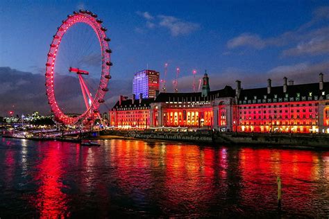 The London Eye At Night Is On Fire