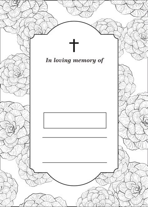 Free Funeral Program Template Printable Printable Blank World Images