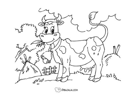 Vaca Lechera Contenta Dibujo Dibujalia Los Mejores Dibujos Para Colorear
