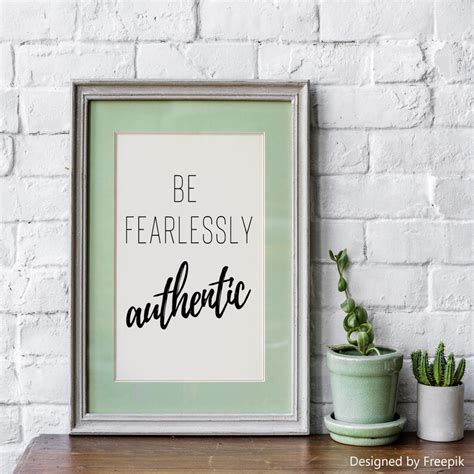 Be Fearlessly Authentic Printable Wall Art Etsy