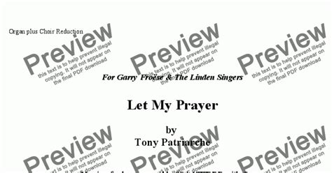 Let My Prayer Choir With Organ Download Sheet Music Pdf File