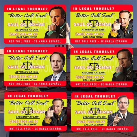 Better Call Saul Pvc Plastic Id Cards Tv Cosplay Prop Etsy Finland
