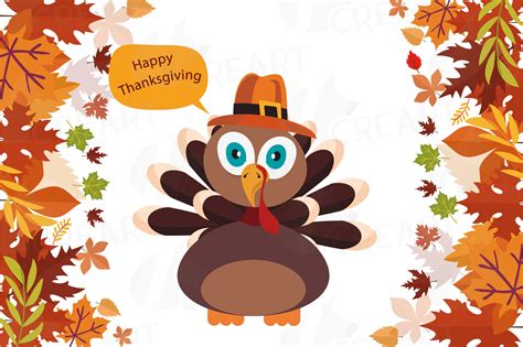 Colorful Thanksgiving Turkey Clip Art Happy Thanksgiving