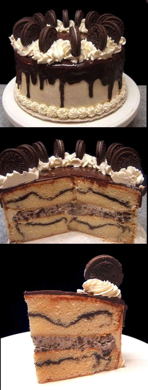 This chocolate oreo cake recipe is to die for! Oreo Extravaganza Cake. A ribbon of oreo cookie crumbs is ...