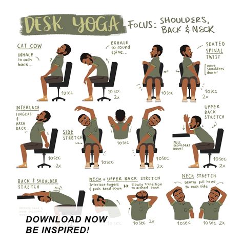 Desk Yoga Focus On Shoulders Back And Neck Chair Yoga Office Yoga