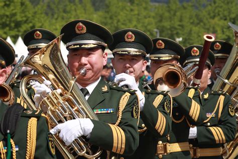 8 Countries Take Part In Military Band Parade At Beijing Olympic Park