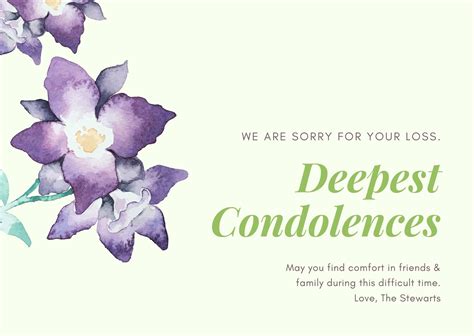 Condolence Free Printable Sympathy Cards Printable Templates