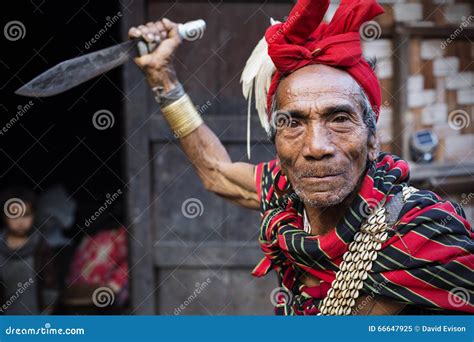Traditional Chin Tribe Man Editorial Image Image Of Animism 66647925