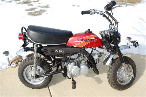 A mini bike delivers a powerful punch in a small package. Kawasaki Kv 75 1976 Kv 75 A-5 Mini Trail 75cc 2stroke ...