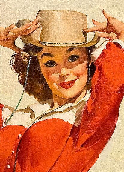 Gil Elvgren Pinup Girl Western Wear Print Something New Cowgirl 85x11 Ebay