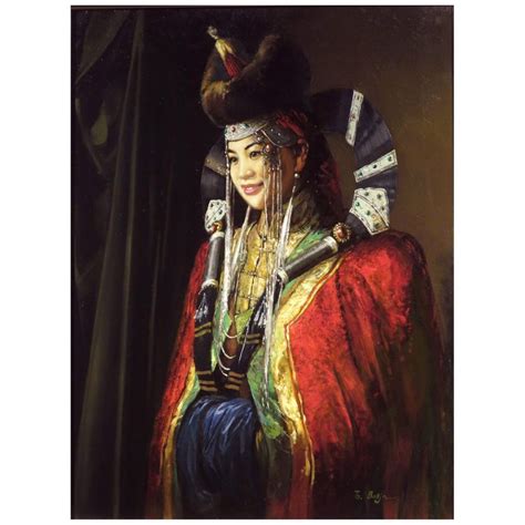 Portrait Of A Mongolian Bride By Batjargal Tseyentsogzol Mongolian B