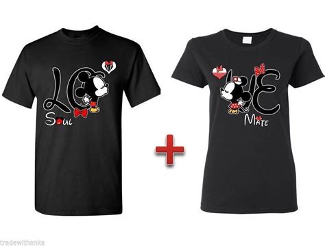 Mickey Minnie Kissing Love Tees Couple T Shirt Disney Couple Shirts