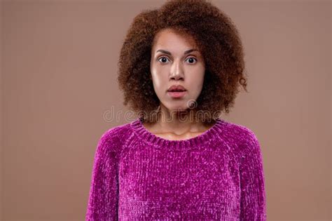Cute Young Woman Looking Astonished And Confused Stock Photo Image Of