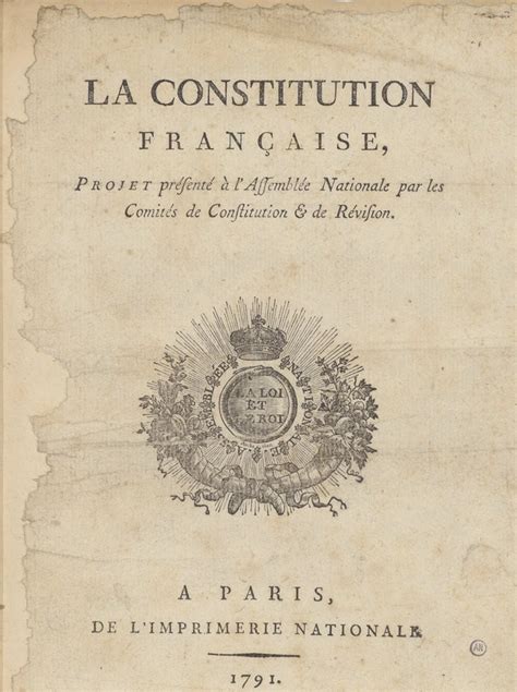 What Did The Constitution Of 1791 Set Up For France