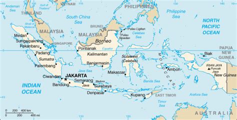 Indonesia Printable Map