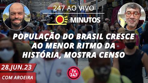 O dia em minutos População do Brasil cresce ao menor ritmo da história mostra censo